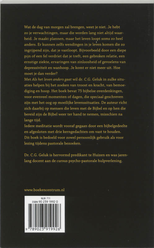 Achterkant van Als het leven anders gaat