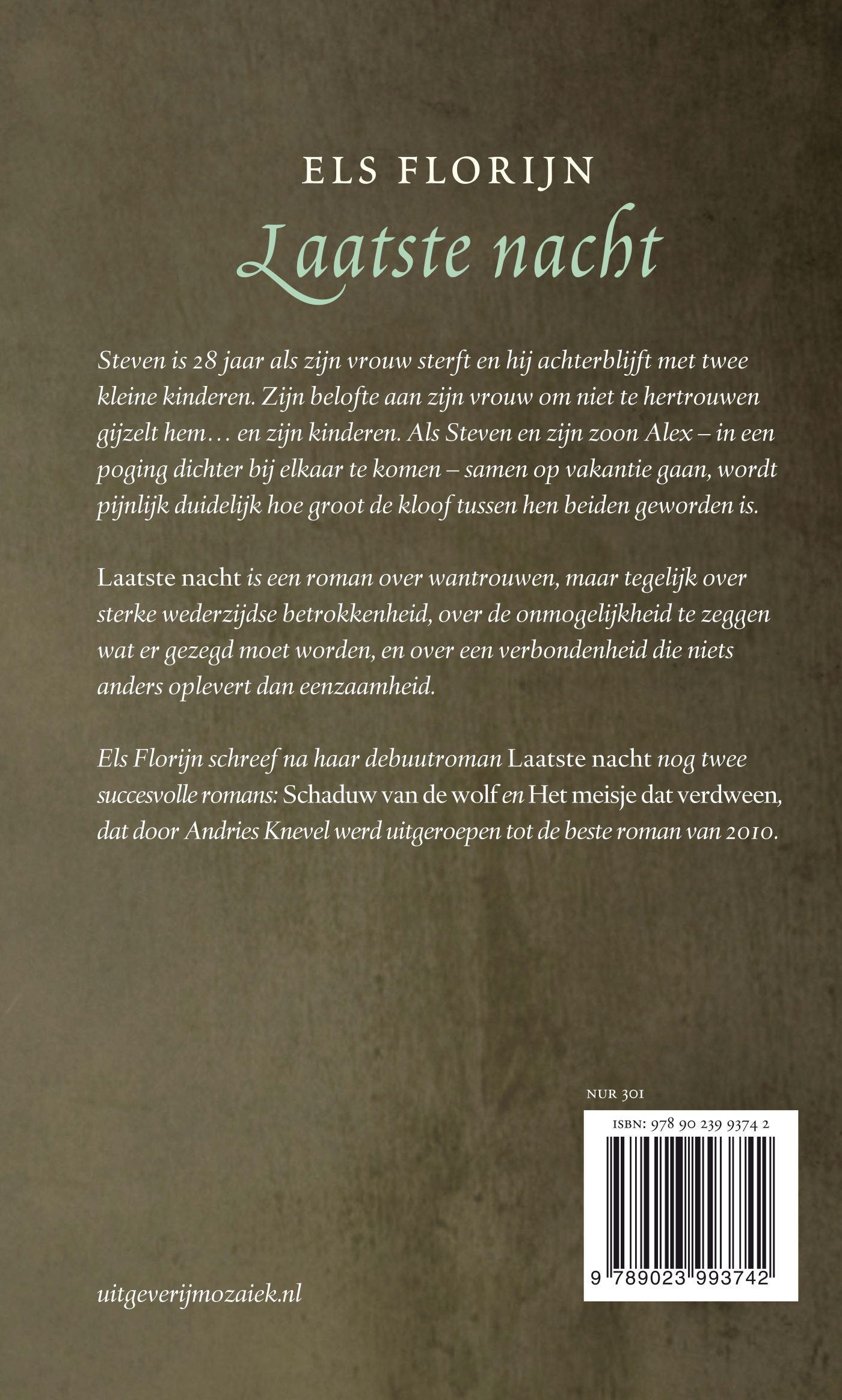Achterkant van Laatste nacht