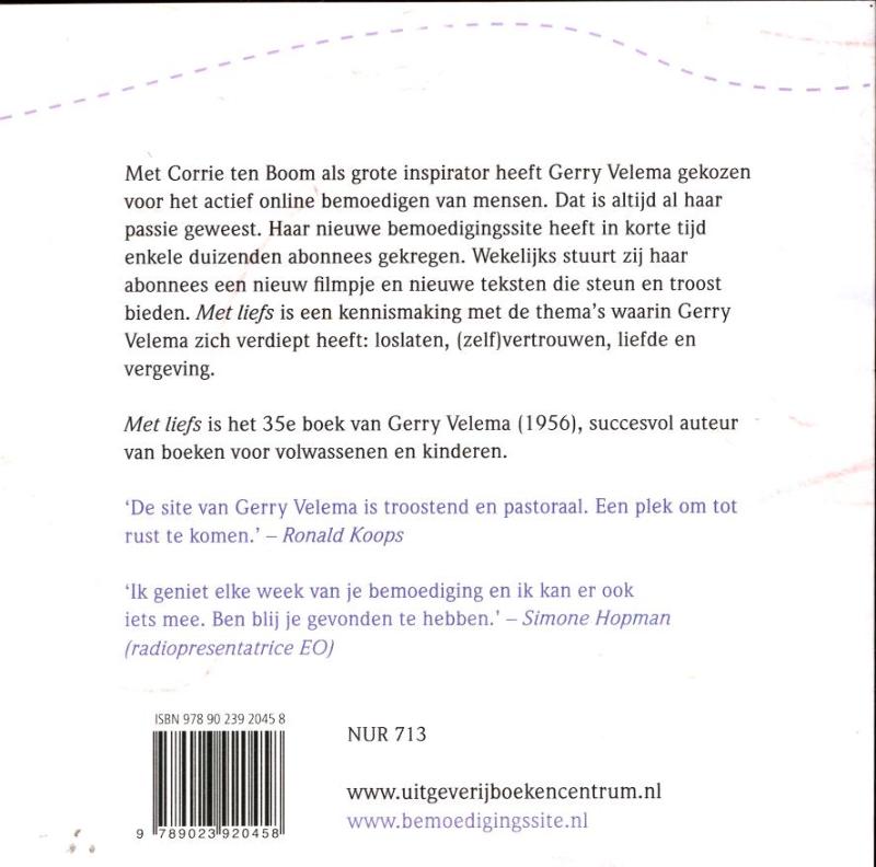 Achterkant van Met liefs