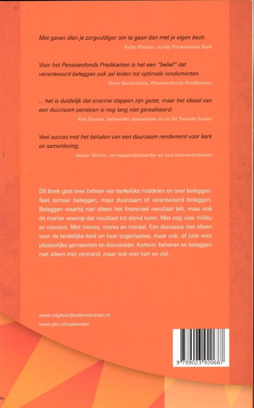 Achterkant van Investeren in je/de missie!