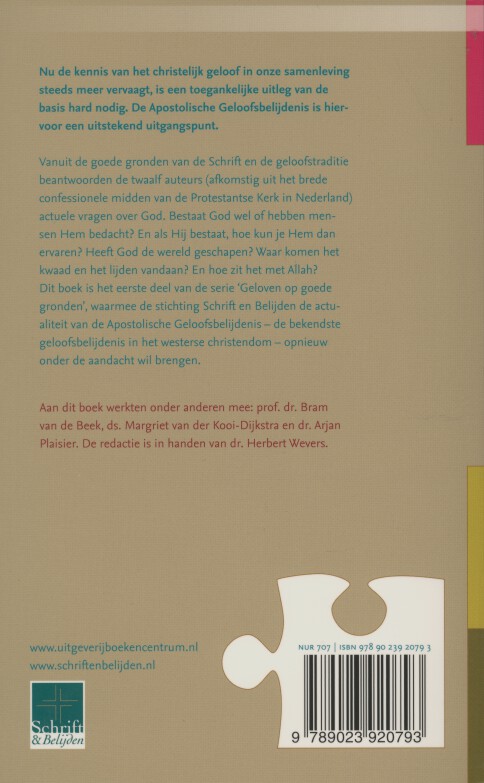 Achterkant van 12 artikelen over God