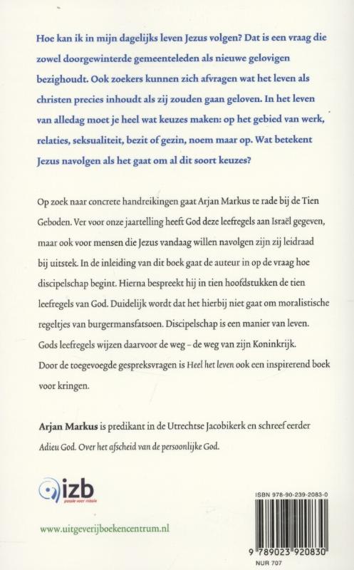 Achterkant van Heel het leven