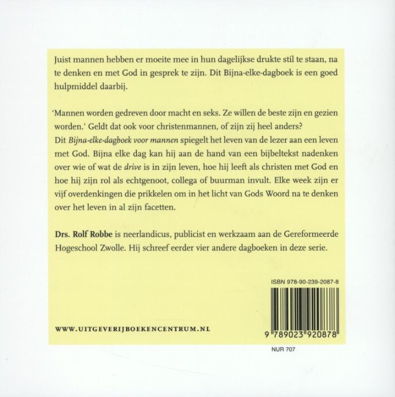 Achterkant van Bijna-elke-dagboek voor mannen