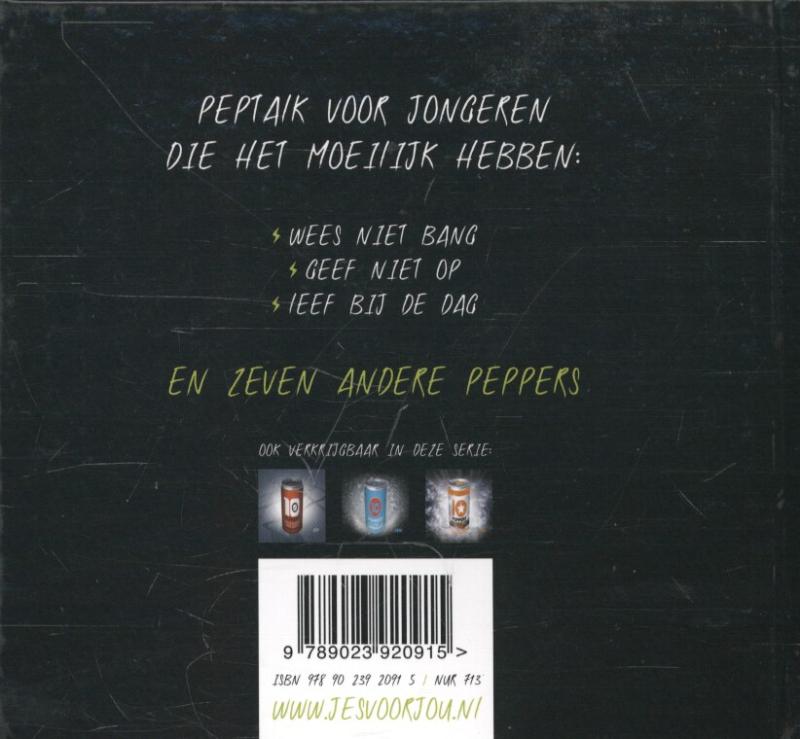 Achterkant van 10 peppers om het vol te houden