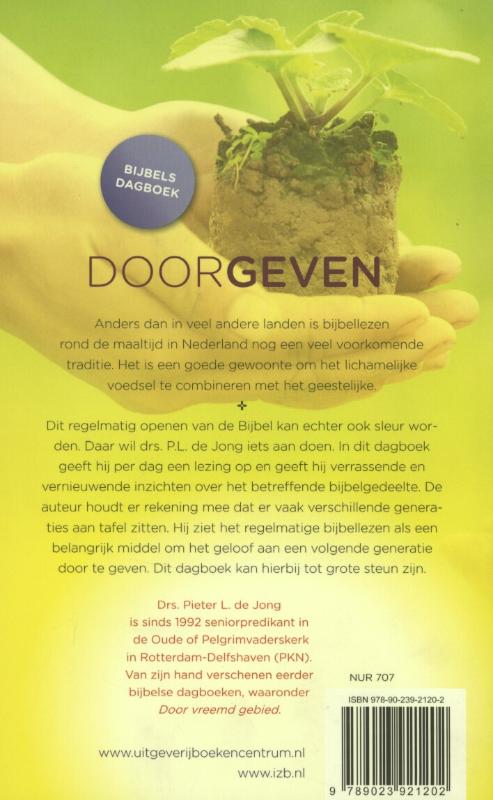 Achterkant van Doorgeven