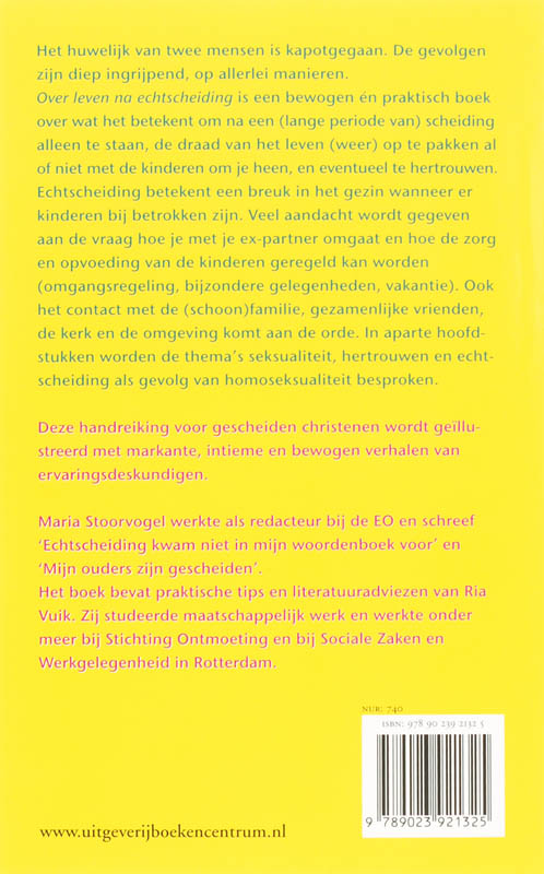 Achterkant van Over leven na echtscheiding