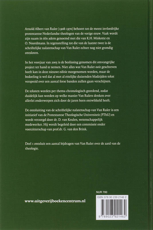 Achterkant van De aard van de theologie