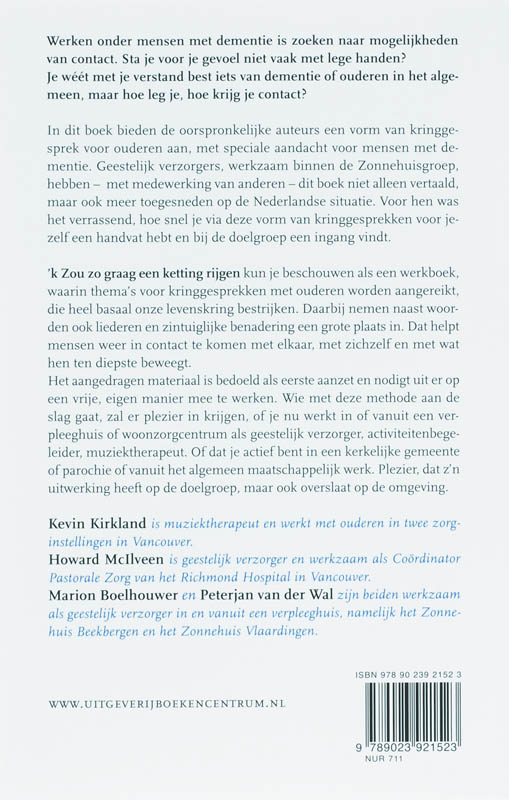 Achterkant van 'k Zou zo graag een ketting rijgen