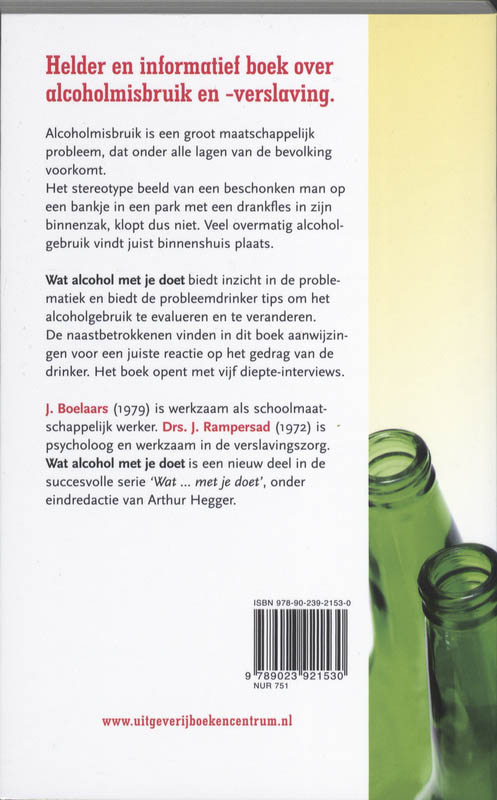 Achterkant van Wat alcohol met je doet