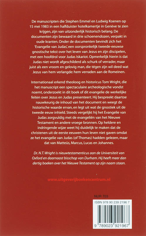 Achterkant van Jezus en het Evangelie van Judas