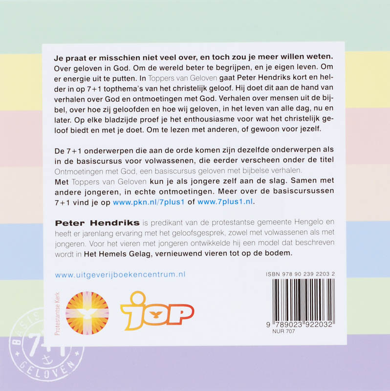 Achterkant van Toppers van Geloven