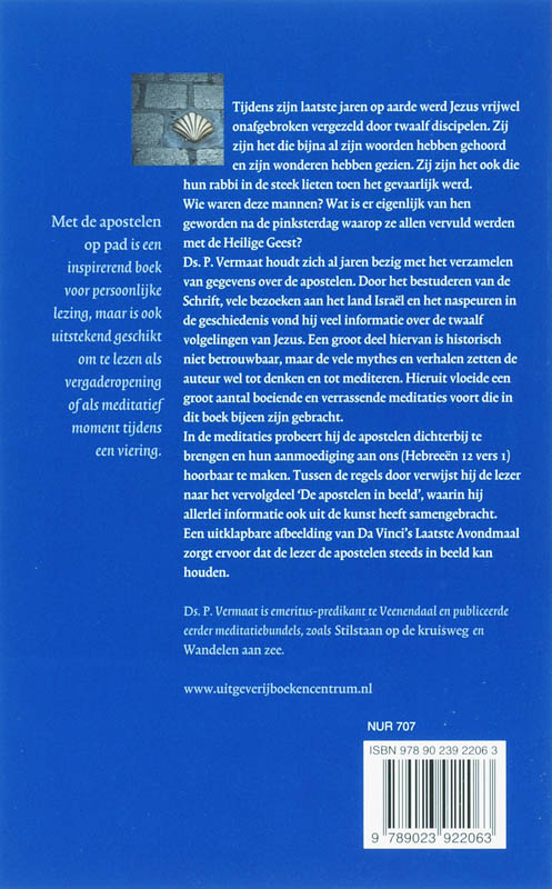 Achterkant van Met de apostelen op pad