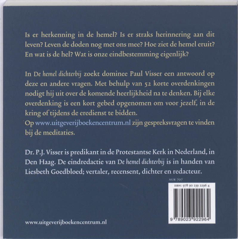 Achterkant van De hemel dichterbij