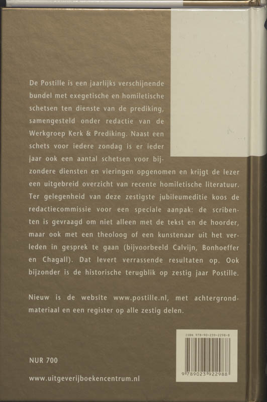 Achterkant van Postille 60 (2008-2009)