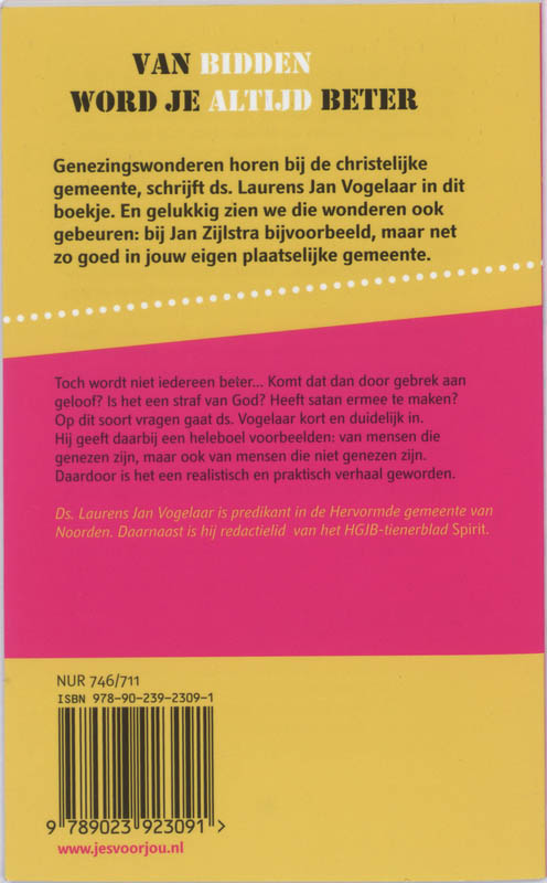 Achterkant van Van bidden word je altijd beter