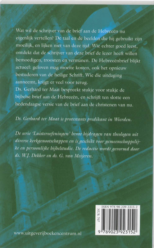 Achterkant van Brief aan de Hebreeën