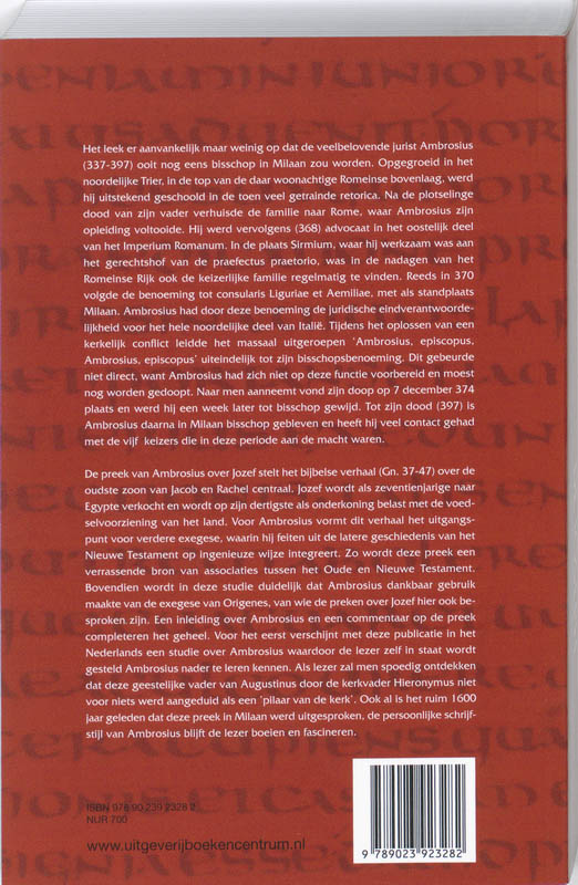 Achterkant van Ambrosii Episcopi Mediolanensis