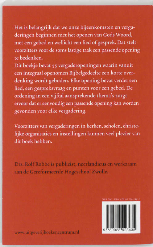 Achterkant van Goed beginnen