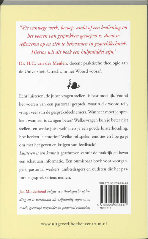 Achterkant van Luisteren is een kunst