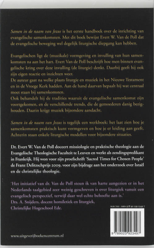 Achterkant van Samen in de naam van Jezus