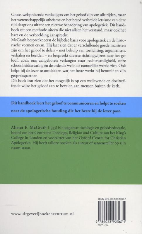 Achterkant van Handboek apologetiek