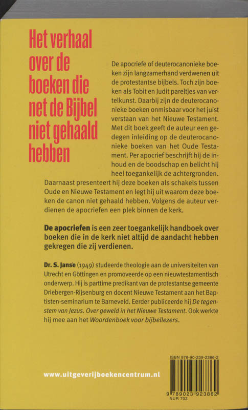 Achterkant van De apocriefen