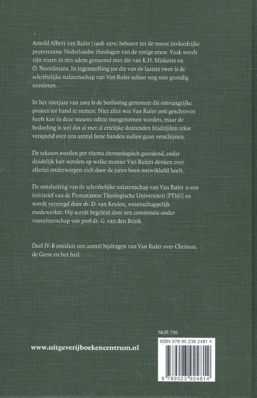 Achterkant van De realisering van het heil, leven uit het heil, de ervaring van het heil