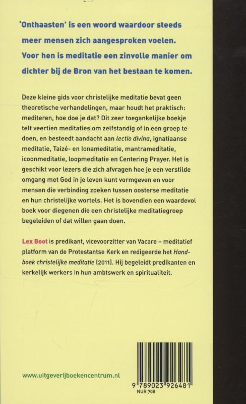 Achterkant van Kleine gids voor christelijke meditatie
