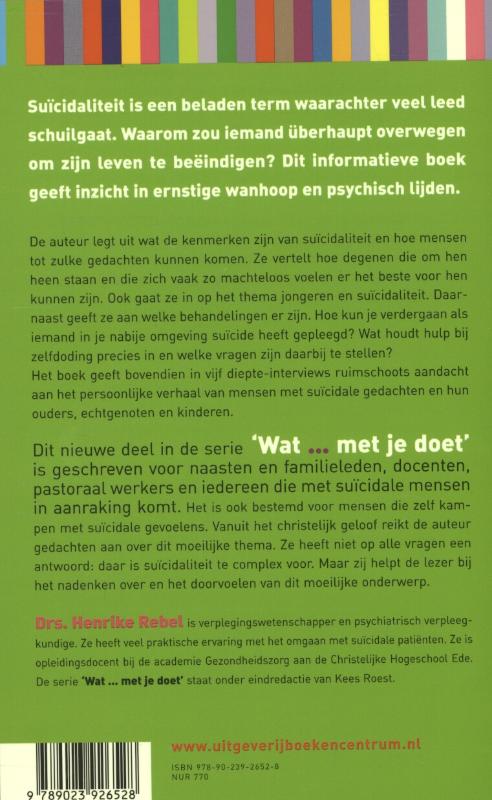 Achterkant van Wat suicidaliteit met je doet