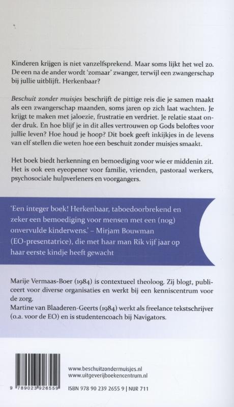 Achterkant van Beschuit zonder muisjes