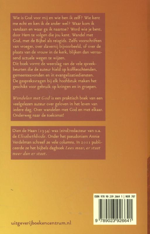 Achterkant van Wandelen met God