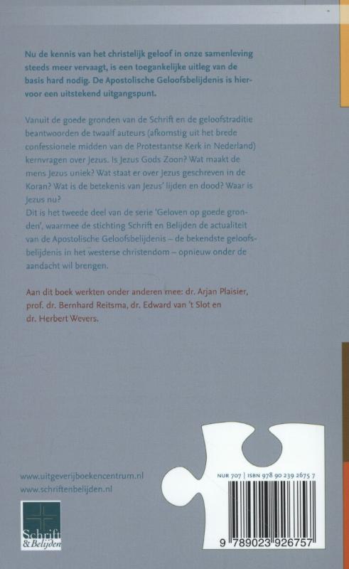 Achterkant van 12 artikelen over Jezus
