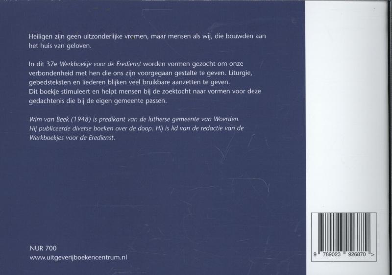 Achterkant van Met alle heiligen