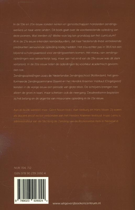Achterkant van Protestantse zendingsopleiding in Nederland ( 1797-2010 )