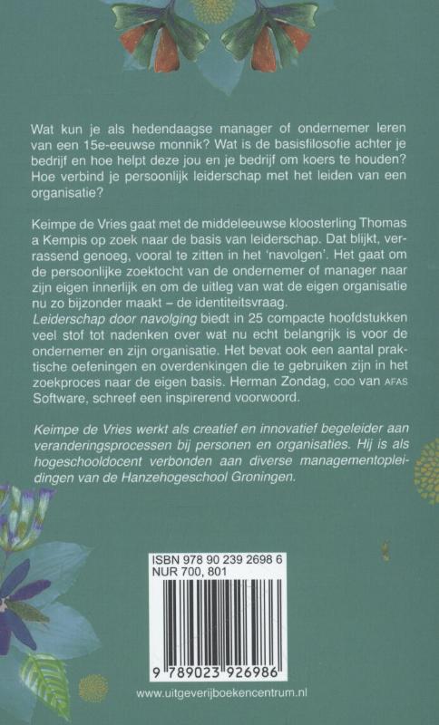 Achterkant van Leiderschap door navolging