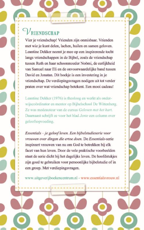 Achterkant van Vriendschap