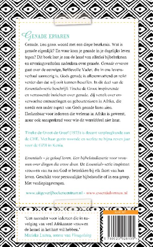 Achterkant van Essentials je geloof leven Genade ervaren