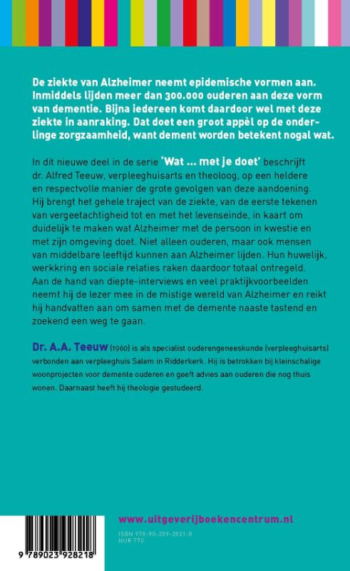 Achterkant van Wat Alzheimer met je doet