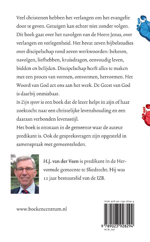 Achterkant van In zijn spoor