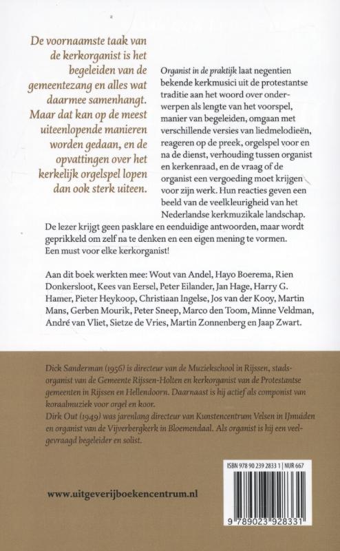 Achterkant van Organist in de praktijk
