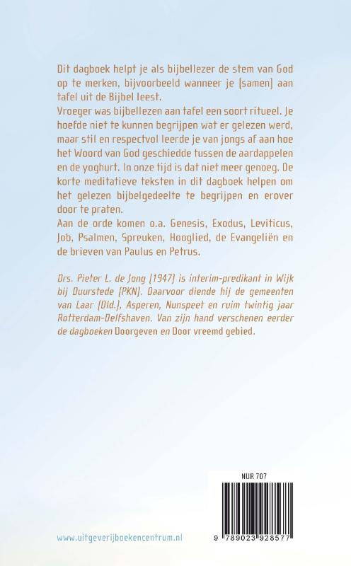 Achterkant van Zijn roepstem horen/ Bijbels dagboek