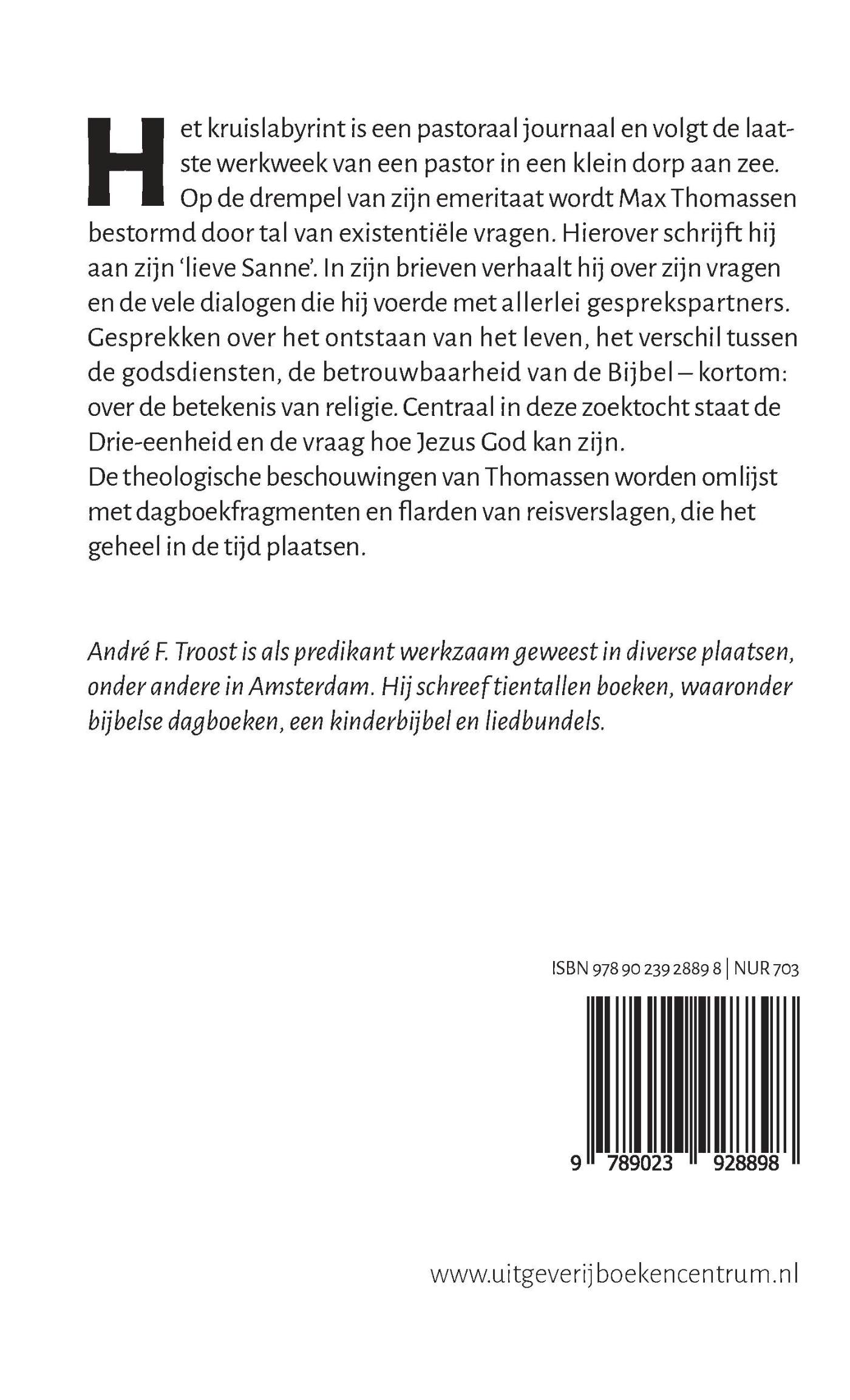 Achterkant van Het kruislabyrint