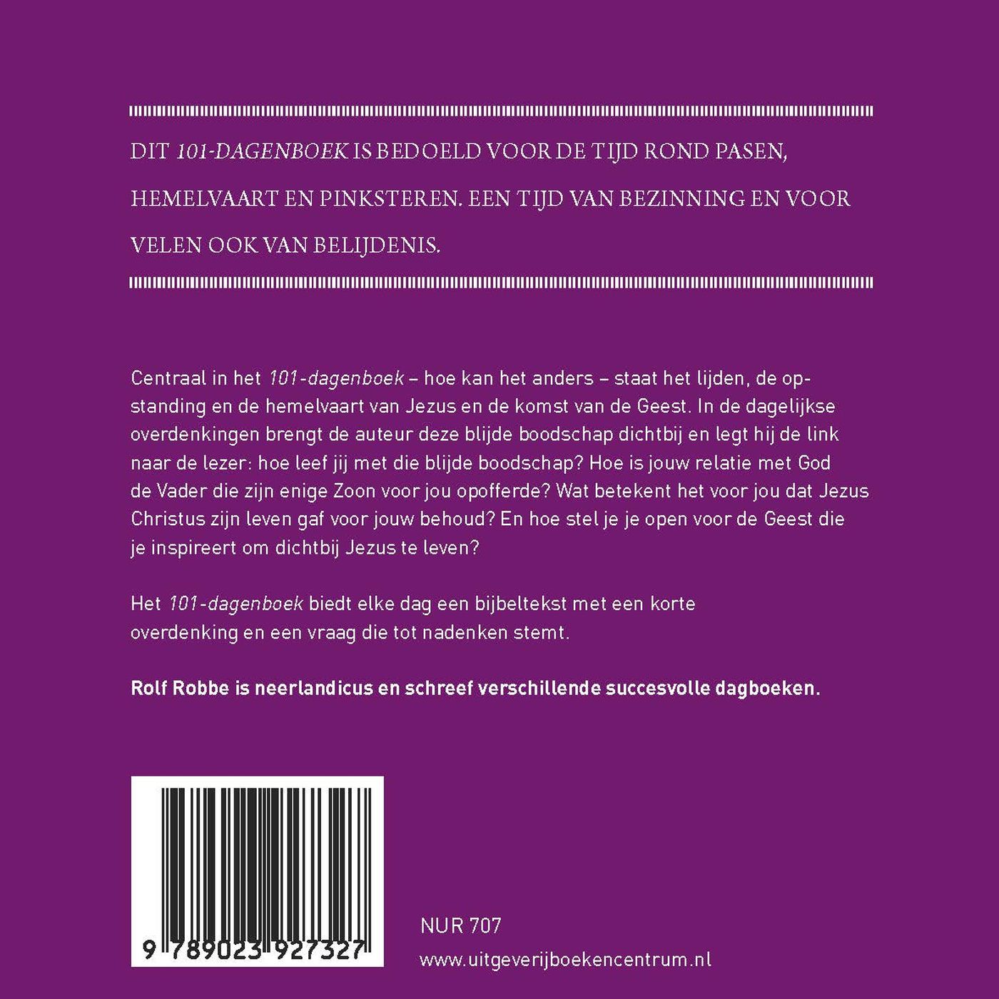 Achterkant van 101 dagenboek