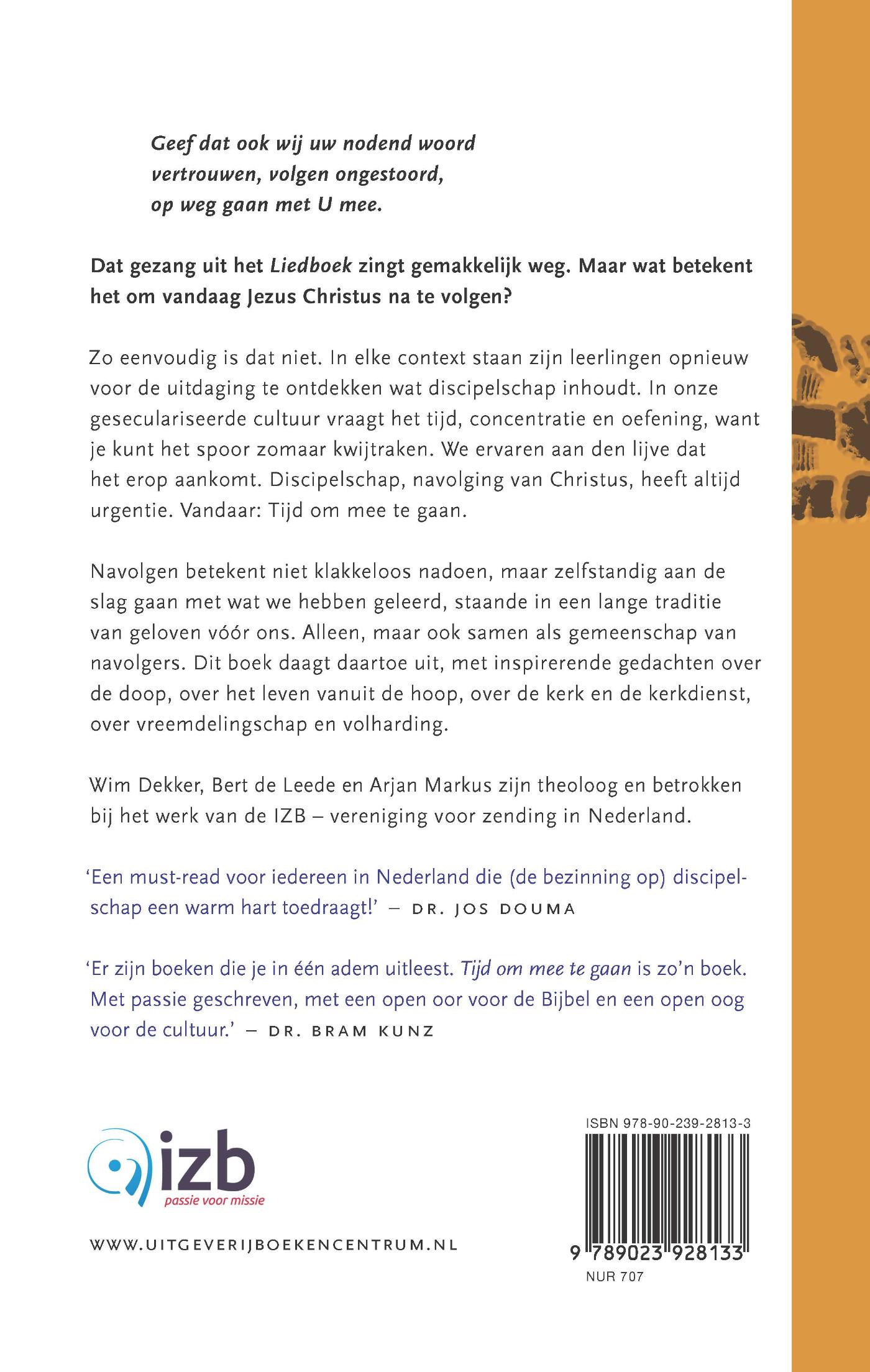 Achterkant van Tijd om mee te gaan