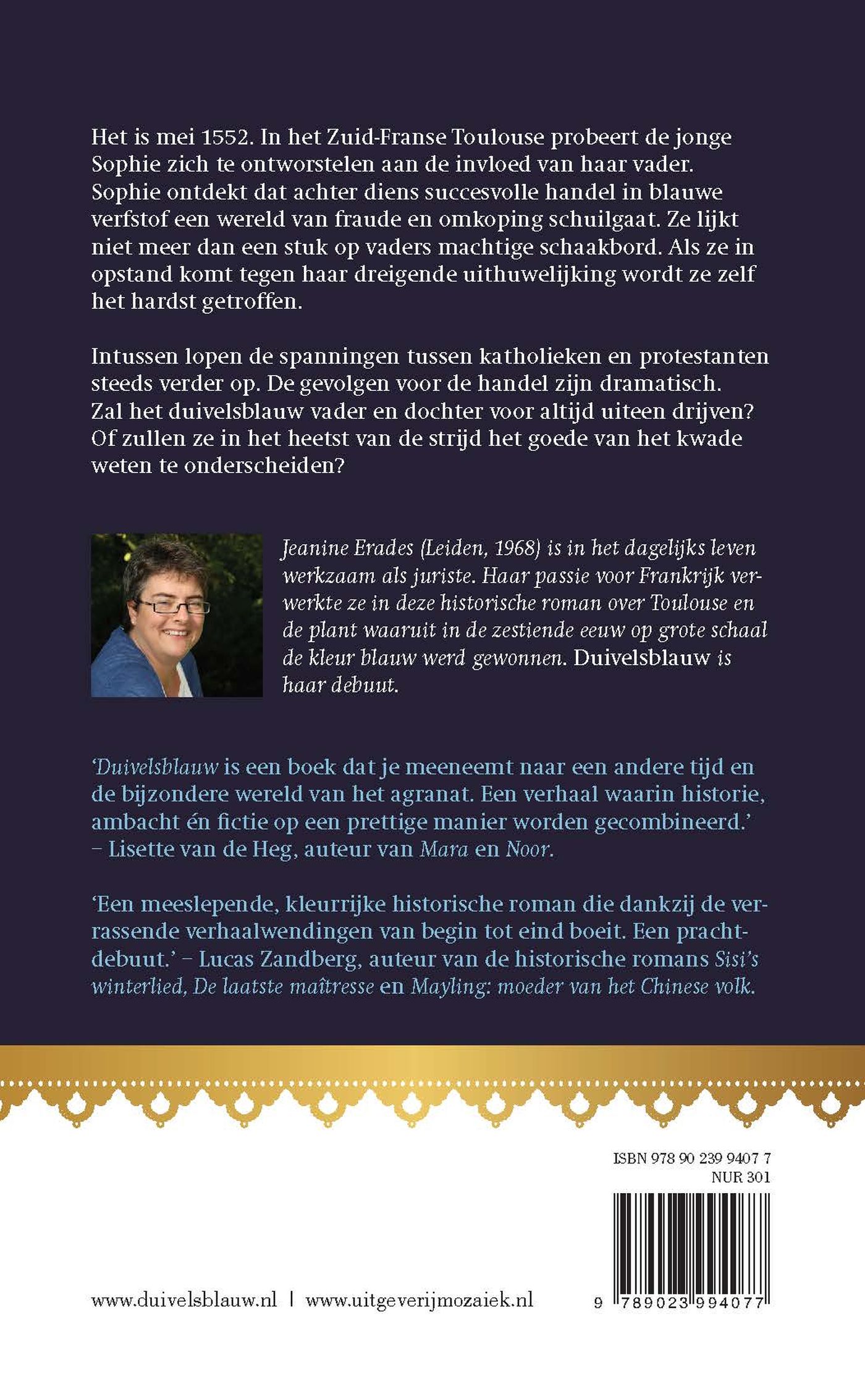 Achterkant van Duivelsblauw