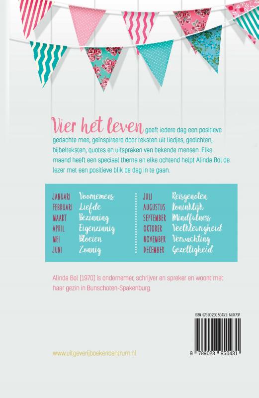 Achterkant van Vier het leven