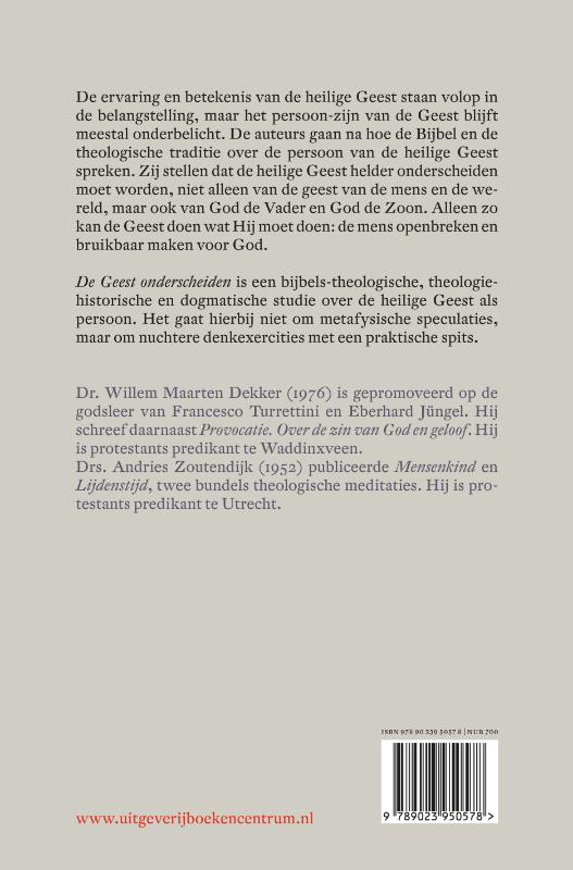 Achterkant van De Geest onderscheiden