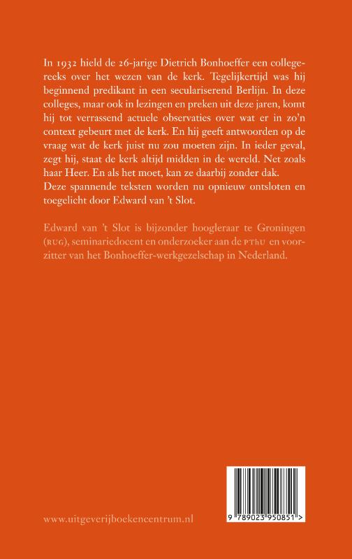 Achterkant van De levende kerk