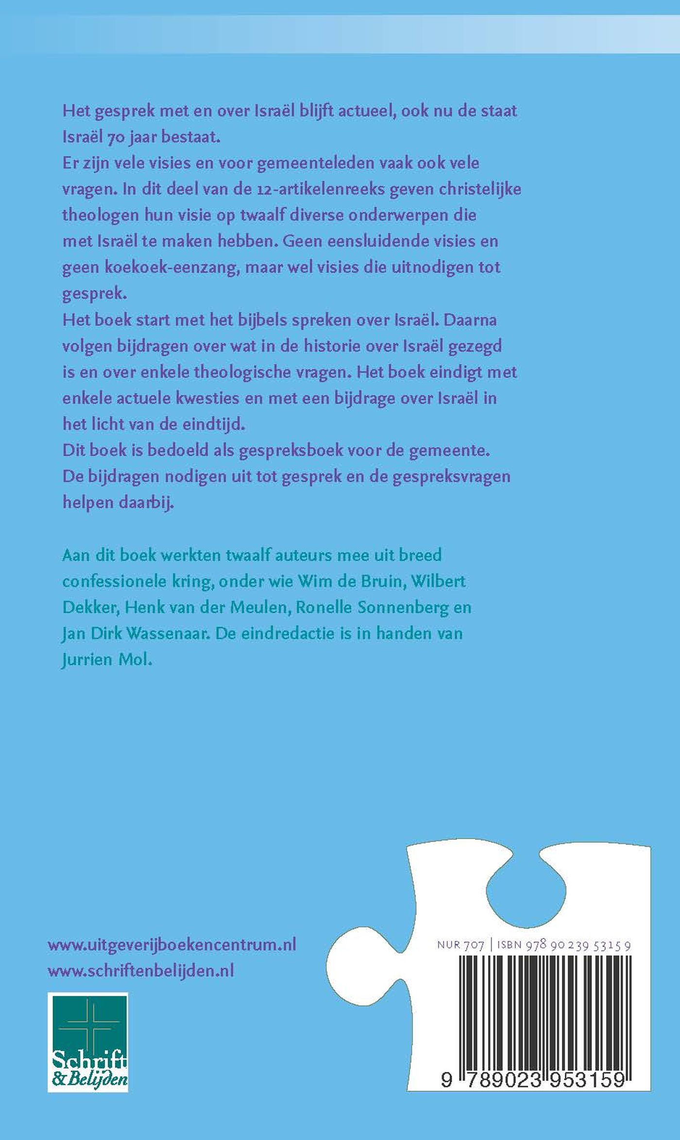 Achterkant van 12 artikelen over Israël