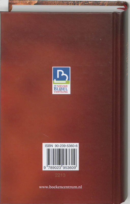 Achterkant van Bijbel liedboek voor de kerken